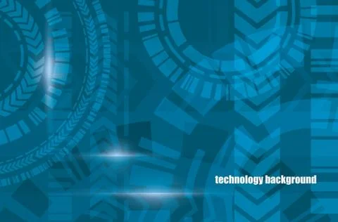 Technocal blue vector background Stock Illustration