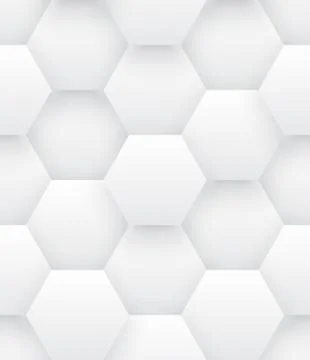Technologic 3D Vector Hexagons Bright Abstract Seamless Pattern Stock Illustration
