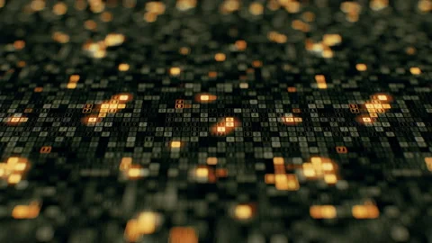 Technologic background with representation of hexadecimal code seamless loop Stock Footage 93602728