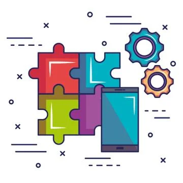 Technologic gadgets design Illustrazione stock