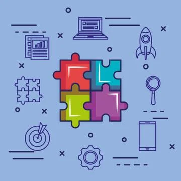 Technologic gadgets design Illustrazione stock