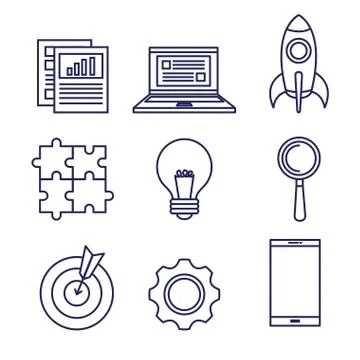 Technologic gadgets design Illustrazione stock