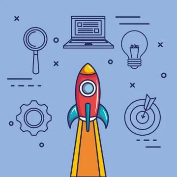 Technologic gadgets design Illustrazione stock