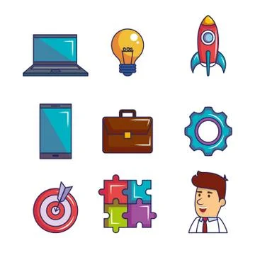 Technologic gadgets design Illustrazione stock