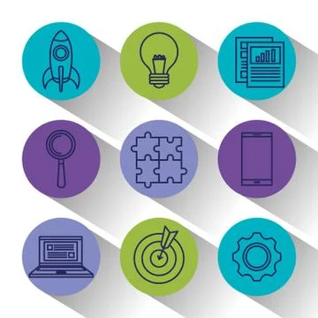 Technologic gadgets design Illustrazione stock