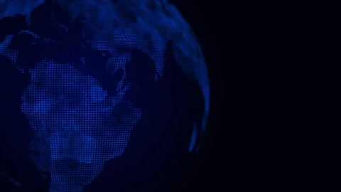 Technologic network world map video animated background Stock Footage 340192252