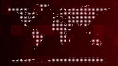 Technologic network world map video animated background Stock Footage 340708154
