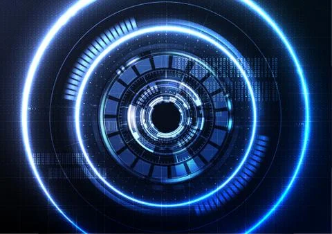 Technologica intelligent interface connection abstract template background ve Stock Illustration
