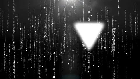 Technological abstract background in big data matrix digital cyberspace. 스톡 동영상 334024167