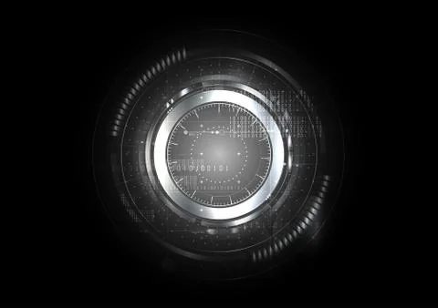 Technological abstract cybersecurity metal interface  background vector Stock Illustration