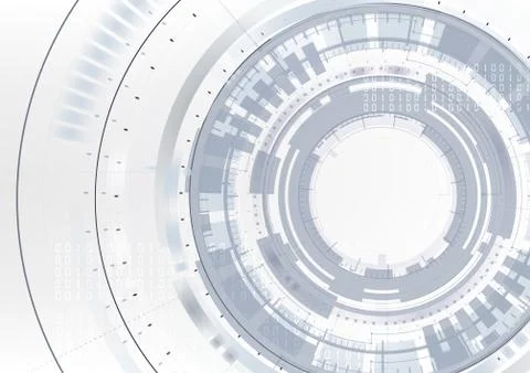 Technological abstract digital circuit network blueprint interface background Stock Illustration