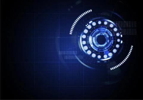 Technological abstract digital cyber light interface background vector Stock Illustration