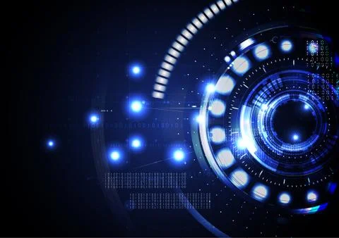 Technological abstract digital cyber light background vector Stock Illustration