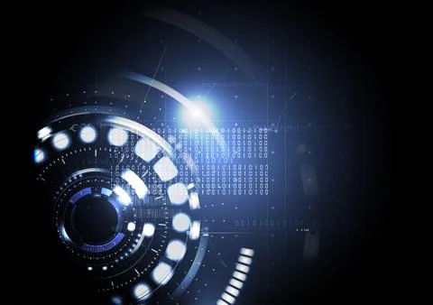 Technological abstract digital interface modern LED light background vector Stock Illustration