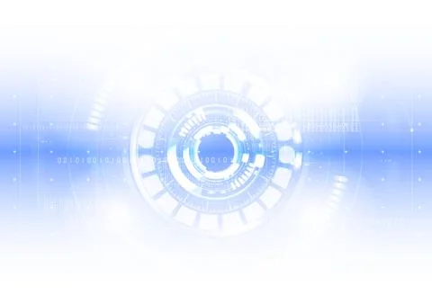 Technological abstract digital interface modern light blue background vector Stock Illustration