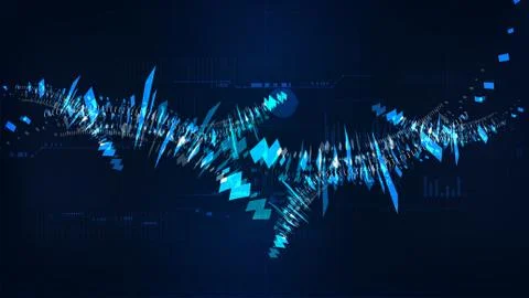 Technological abstract future digital system data flow background vector Stock Illustration