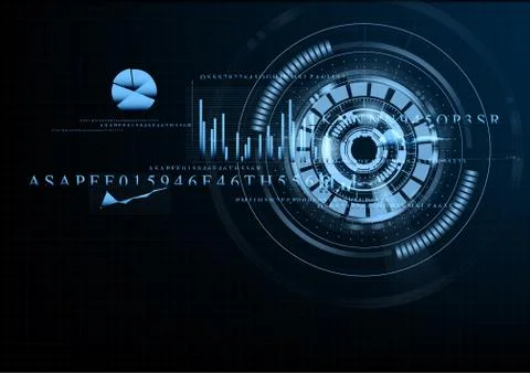 Technological abstract grid business interface background vector Stock Illustration