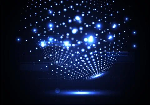 Technological abstract illuminated global light background vector Stock Illustration