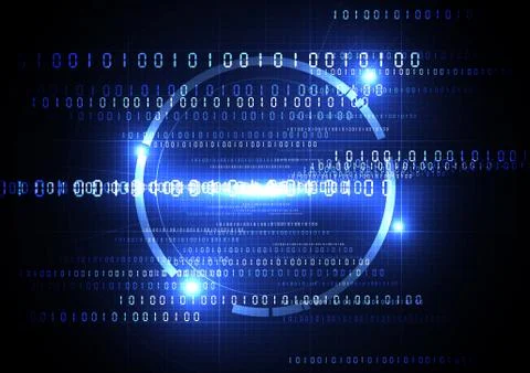 Technological abstract matrix background vector Stock Illustration