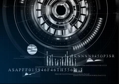 Technological abstract metallic business interface background vector Stock Illustration