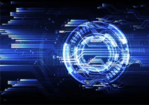 Technological abstract modern digital circuit interface background vector Stock Illustration