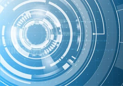 Technological abstract modern digital interface background vector Stock Illustration