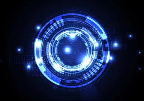 Technological abstract modern digital interface background vector Stock Illustration