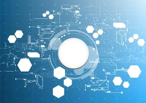 Technological abstract modern light digital element board background template Stock Illustration
