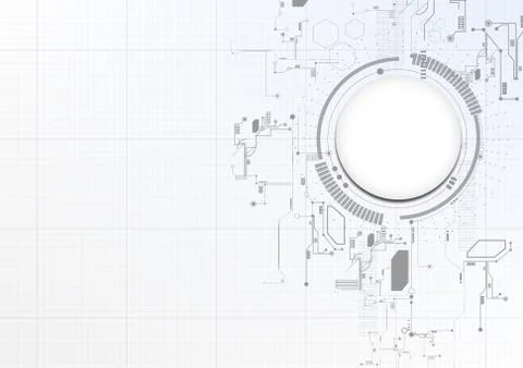 Technological abstract technical digital element board background template ve Stock Illustration