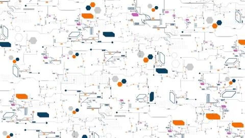 Technological abstract technical digital element board full background templa Stock Illustration