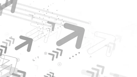 Technological abstract white background with different gray arrow pointers Stock Footage 250600910