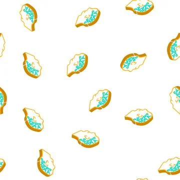 Technological analyzes glyph icon seamless pattern color Stock Illustration