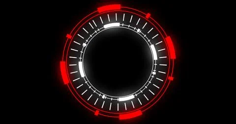 Technological animation of hud radial circular progress. Computer technolog.. Stockillustratie