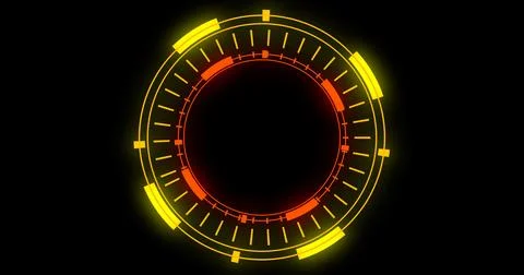 Technological animation of hud radial circular progress. Computer technolog.. Stockillustratie