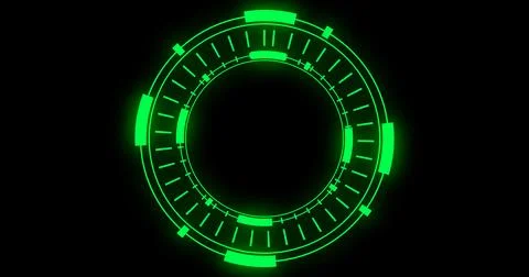 Technological animation of hud radial circular progress. Computer technolog.. Stockillustratie
