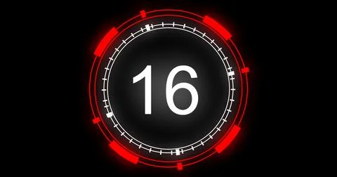 Technological animation of hud radial circular progress. Digital decoding o.. Illustrazione stock