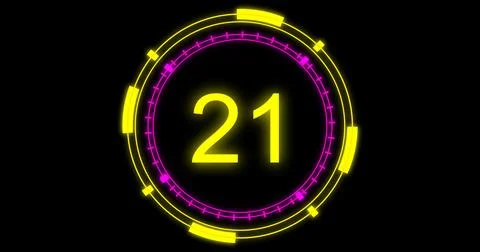Technological animation of hud radial circular progress. Digital decoding o.. Illustrazione stock