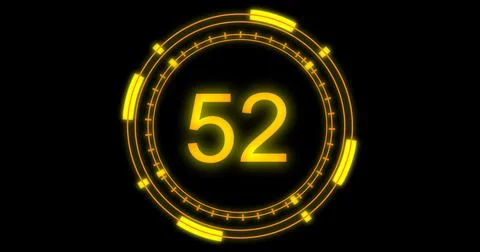 Technological animation of hud radial circular progress. Digital decoding o.. Stock Illustration