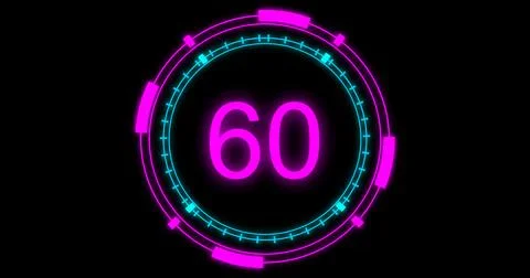 Technological animation of hud radial circular progress. Digital decoding o.. Illustrazione stock