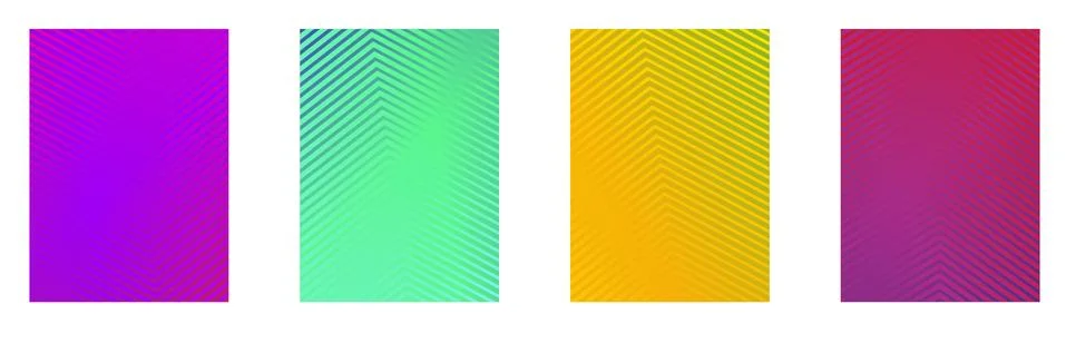 Technological annual report design vector collection. Halftone grid texture c Stock Illustration