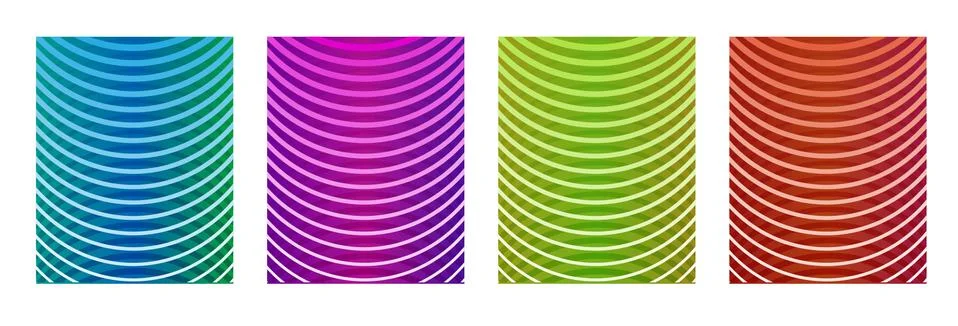 Technological annual report design vector collection. Halftone grid texture c Stock Illustration