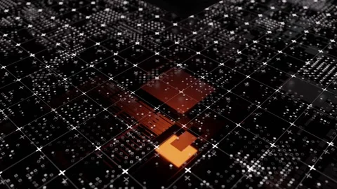 Technological background from an abstract microcircuit and an microprocessor Stock Footage 139008530