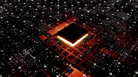 Technological background from an abstract microcircuit and an microprocessor Stock Footage 139091017