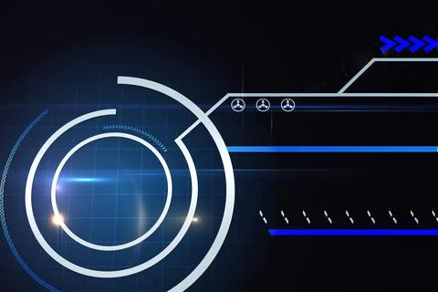 Technological background with circle and lines Stock Photos