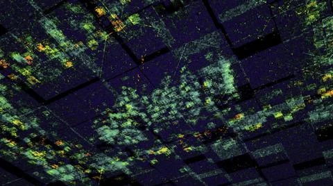 Technological background with a circuit board and a word design. Animation Stock Illustration