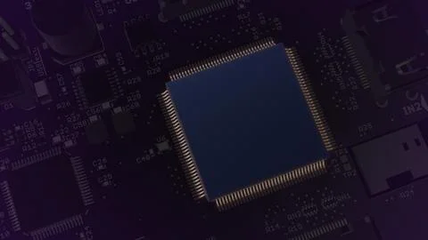 Technological Background of a Circuit Board Illustration