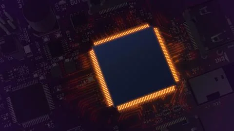 Technological Background of a Circuit Board Illustration