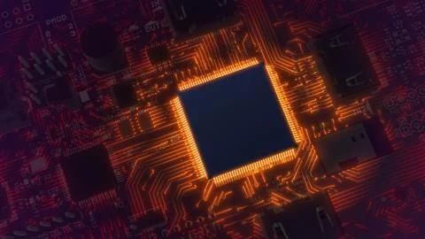 Technological Background of a Circuit Board Ilustração Stock