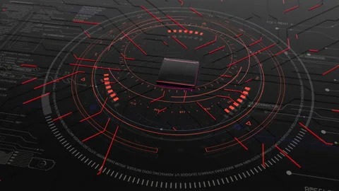Technological background electrical circuit HUD.2D and 3D generated.Transferring Stock Footage 168346525