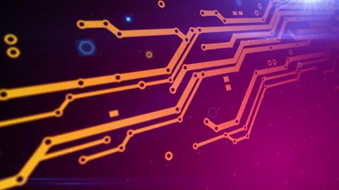 Technological background with graphic elements of the interface and computer  Stock Footage 191919558